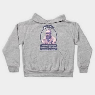 Confucius Portrait and Quote Kids Hoodie